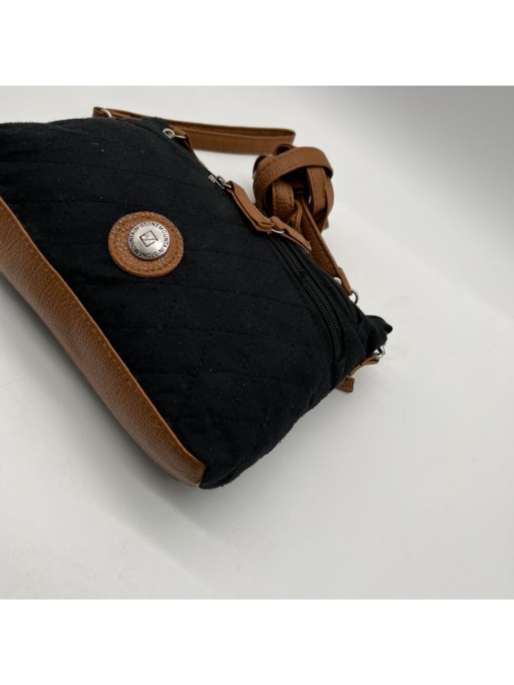 Stone Mountain Black Fabric Crossbody Bag - Picture 7 of 10